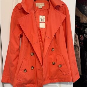 MK Vibrant Orange Trench Coat